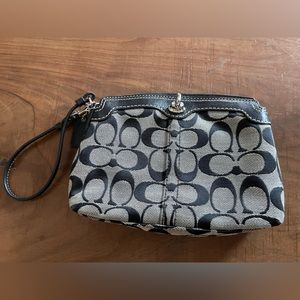 Coach black wristlet